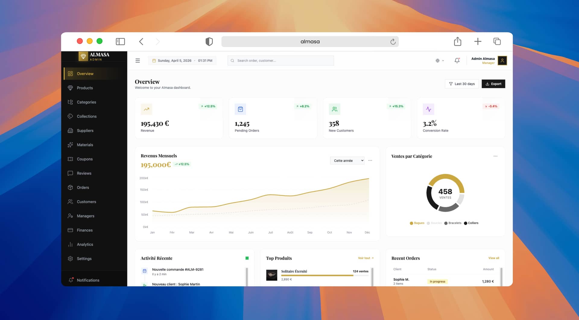 Almasa — Jewelry E-commerce Platform