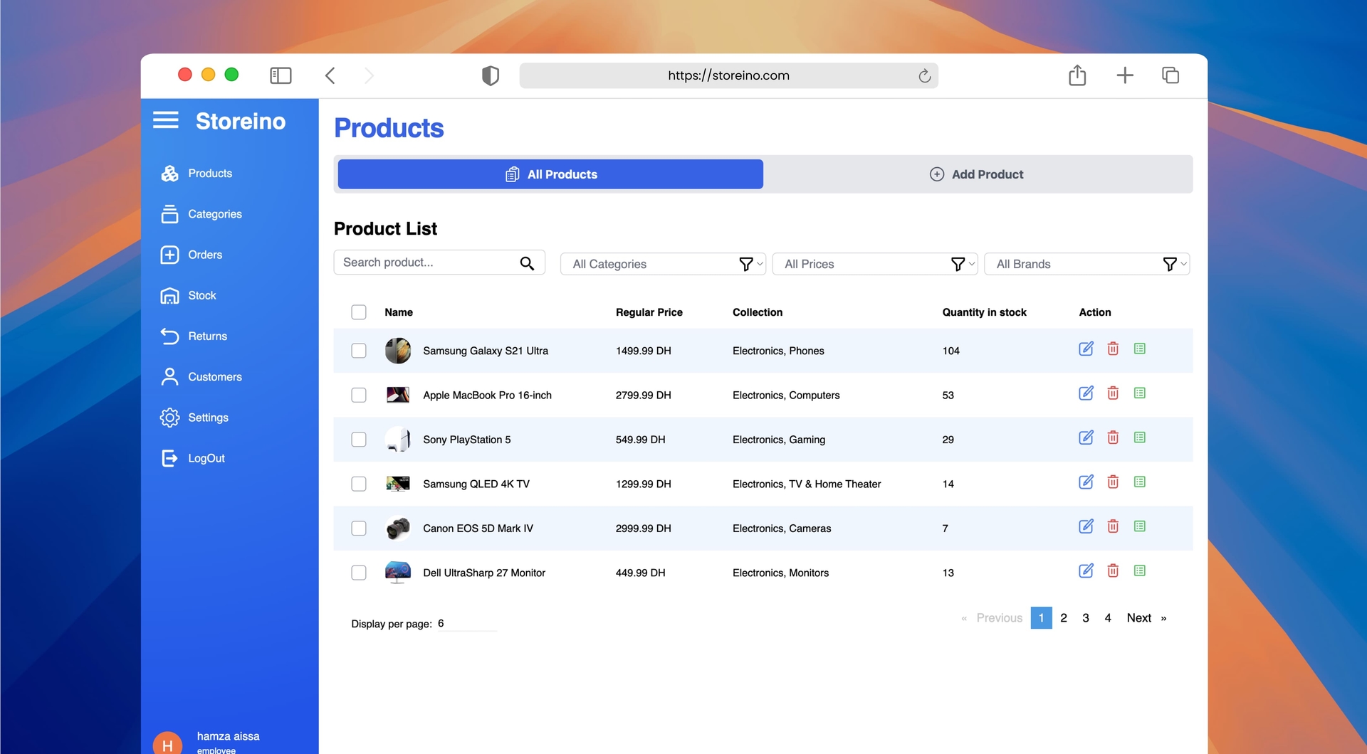 Point Of Sale Application for Storeino